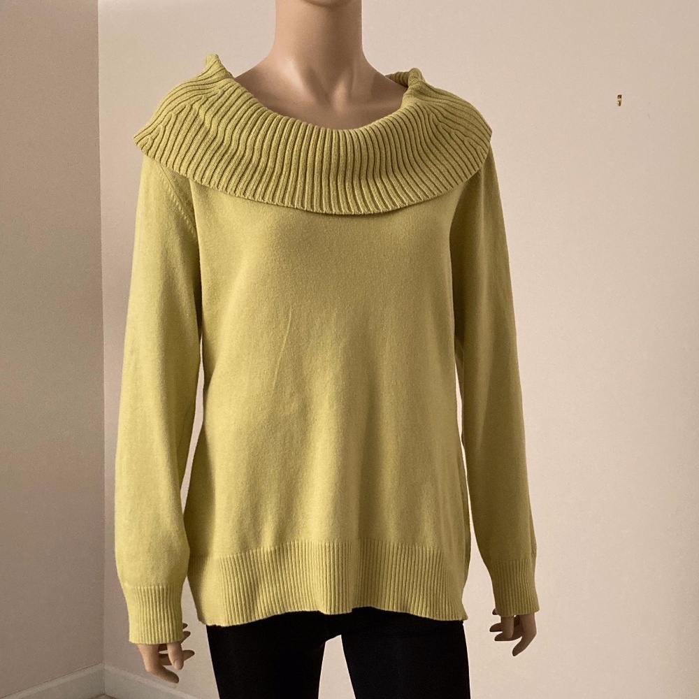 BANANA REPUBLIC / SWEATER / GREEN / COWL NECK / SIZE L